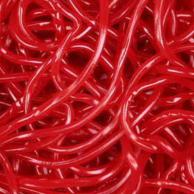 Kervan Bebeto strawberry licorice laces perfect for braiding and knotting crafts.