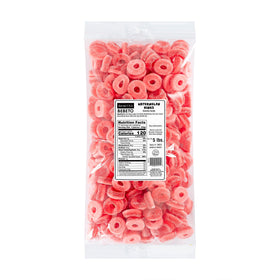 Kervan Bebeto Watermelon Rings bulk 5lb pack shot showing shareable party candy.