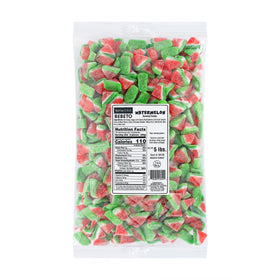 Kervan Watermelon Slices 5 lb bag shown, party-ready fruity gummies for sharing.