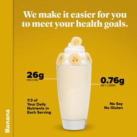 Keto Chow banana meal shake scoop for easy portion control.