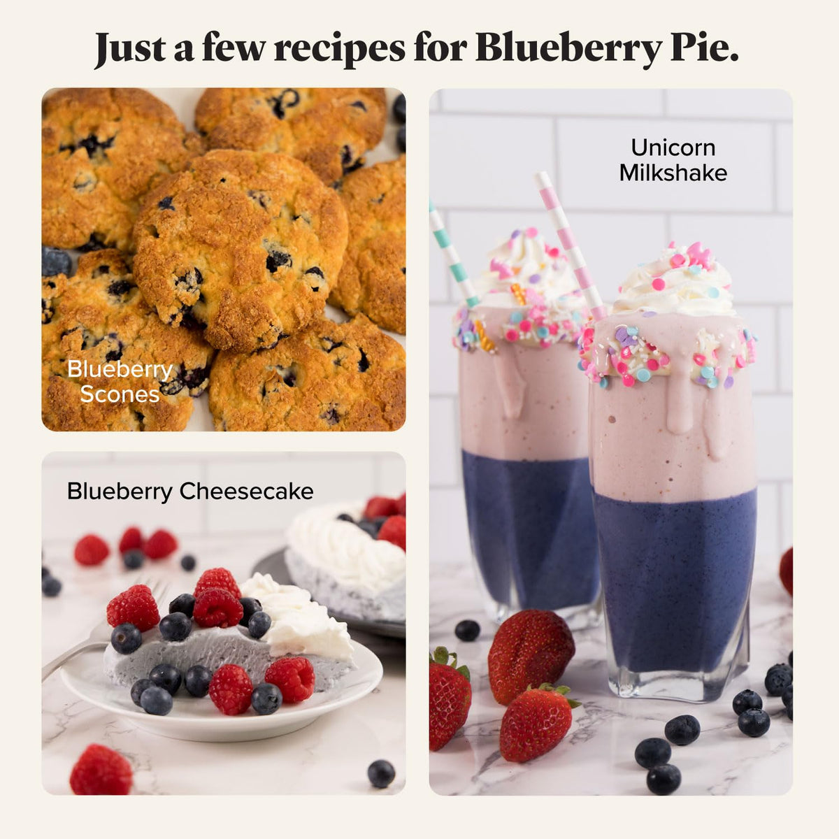 Keto Chow Blueberry Pie ingredient label highlighting macros and nutrients.