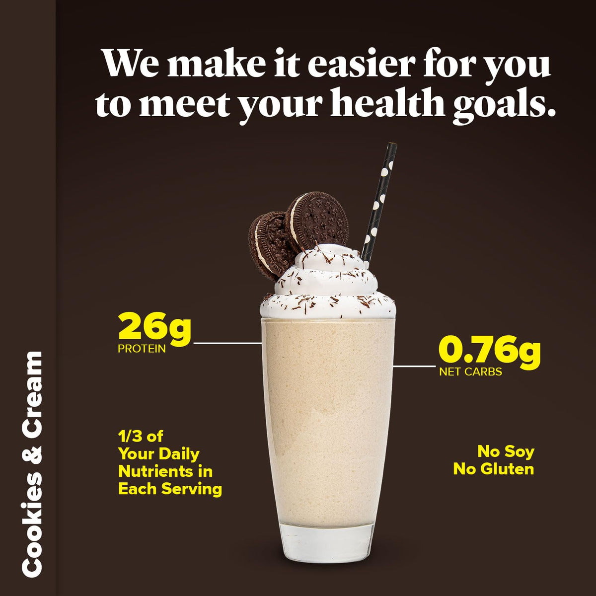 Keto Chow Cookies & Cream powder texture — premium low-carb nutrition in powder form.