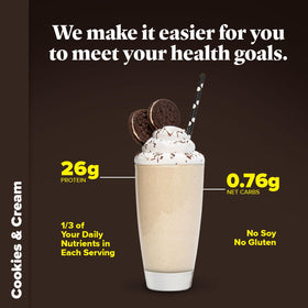 Keto Chow Cookies & Cream powder texture — premium low-carb nutrition in powder form.