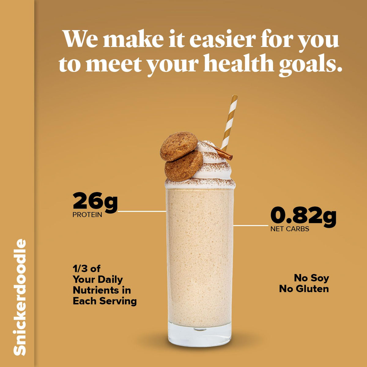 Keto Chow Snickerdoodle shake in a glass, ready for a quick keto meal.