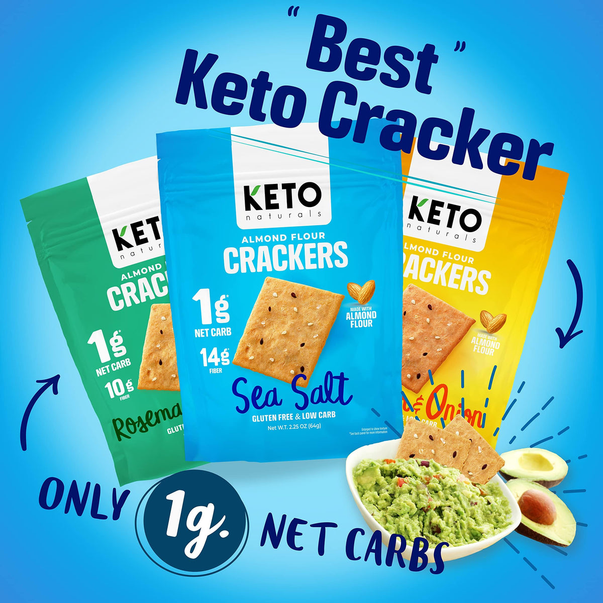 Keto Naturals keto crackers cheddar cheese gluten-free low-sugar snack