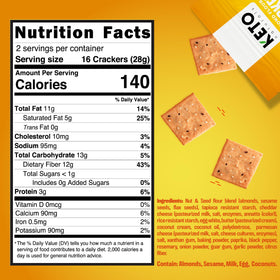 Keto Naturals snack plate with keto crackers for a versatile nibble.