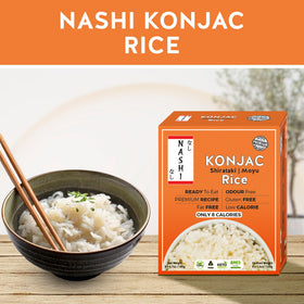 Two portions of Keto Skinny Konjac Rice in a single pack for portion control.
