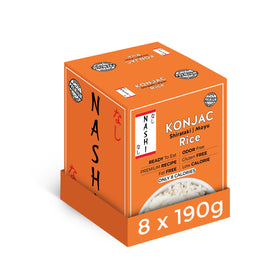 Keto Skinny Nashi Shirataki Konjac Rice Pack, ready to heat for a quick low-calorie meal.