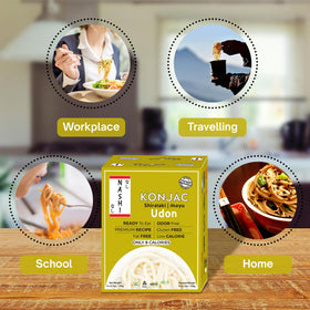 KETO SKINNY Nashi Shirataki Udon Noodles front packaging, clean label for gluten-free vegan meals.