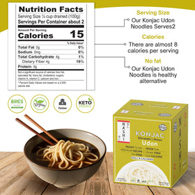 KETO SKINNY Nashi Shirataki Udon Noodles in broth ready-to-serve, quick dinner option.