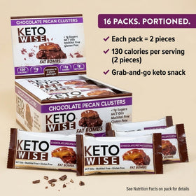 Keto Wise Fat Bombs on-the-go package showing convenient snack size