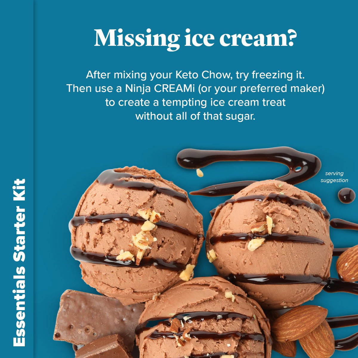 Keto Chow Chocolate meal mix for a satisfying keto lunch.