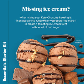 Keto Chow Chocolate meal mix for a satisfying keto lunch.