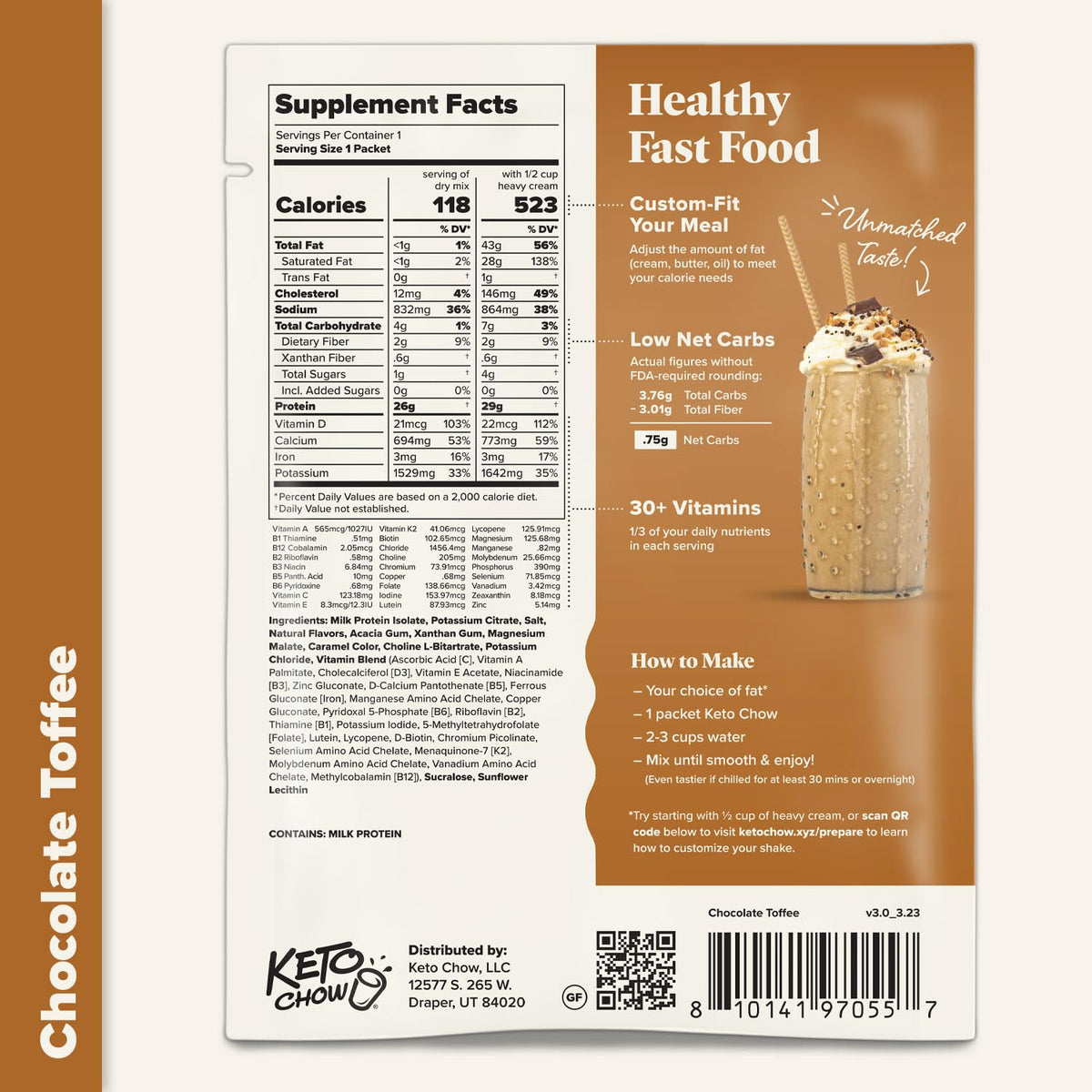 Single-serve cup ready for on-the-go keto fueling
