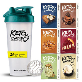 Keto Chow Essentials Kit six-flavor pack for quick keto meals.