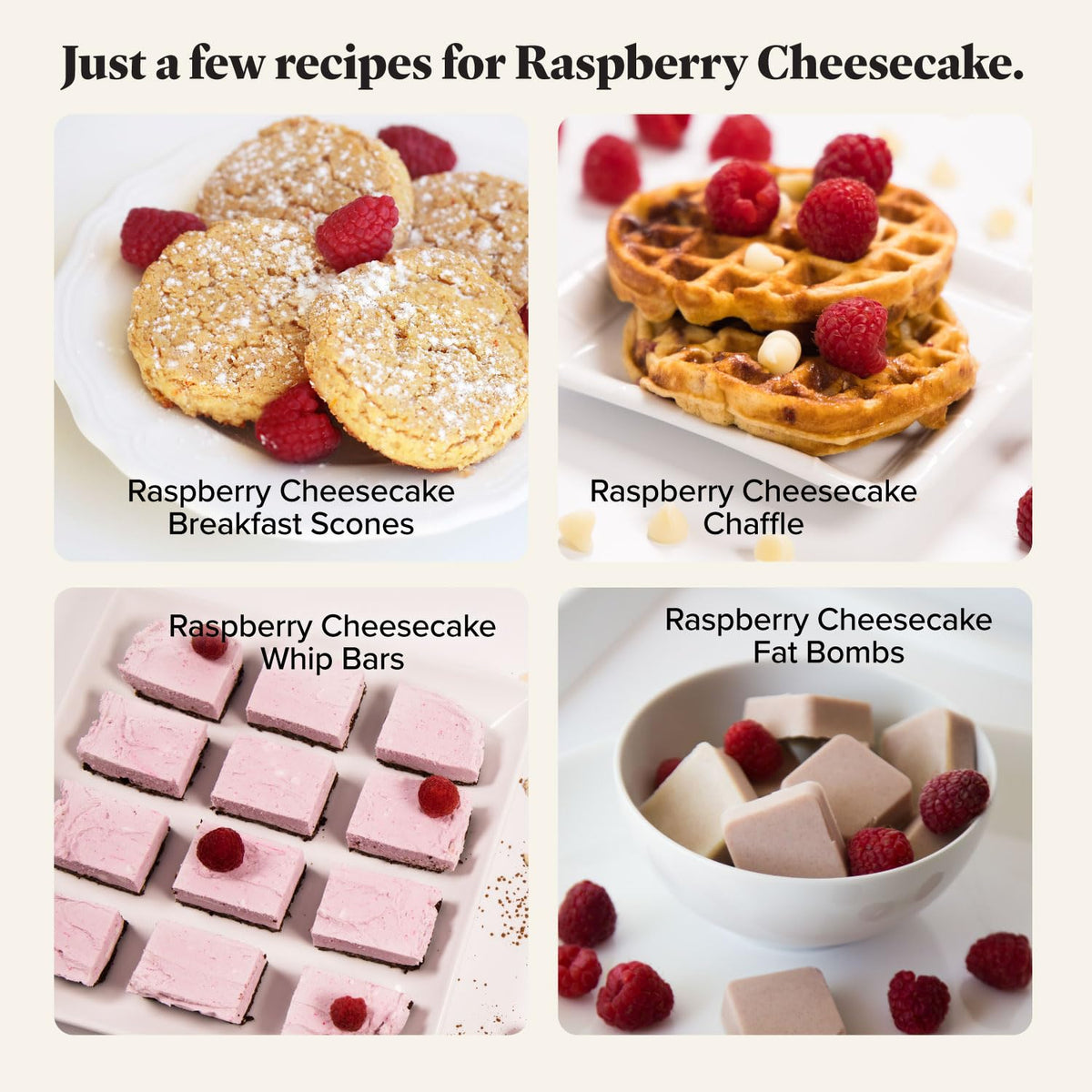 Keto Chow Raspberry Cheesecake scoop illustrating portion control