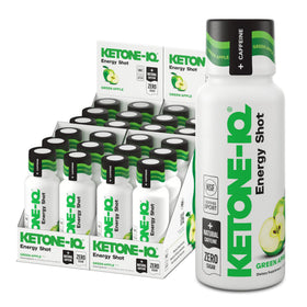 Ketone-IQ green apple bottle with sugar-free energy shot