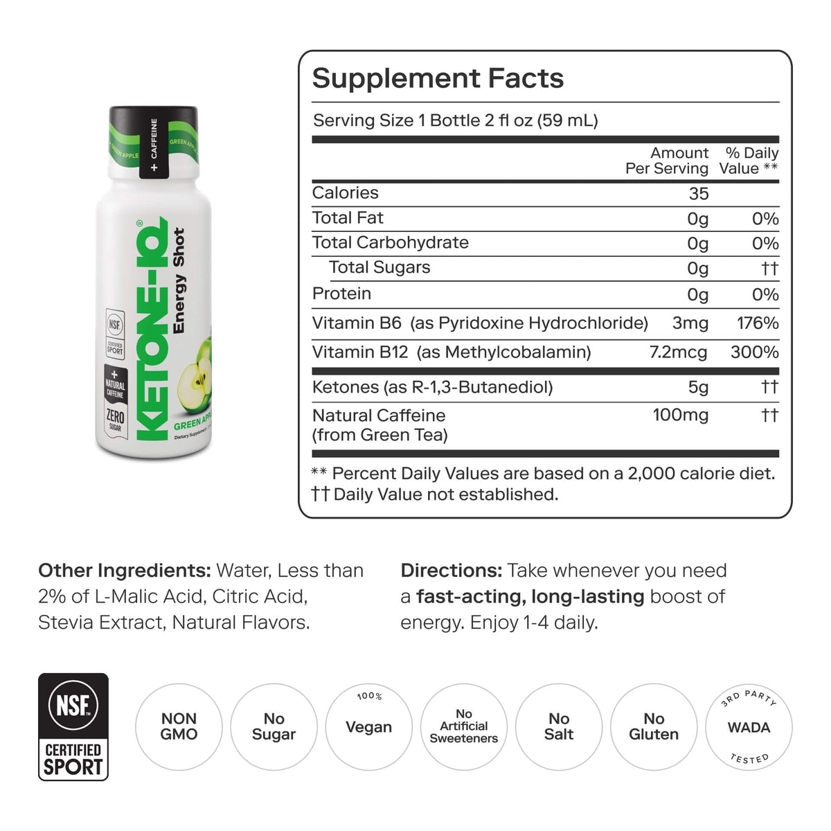 Ketone-IQ ketone energy shot pour for quick clarity