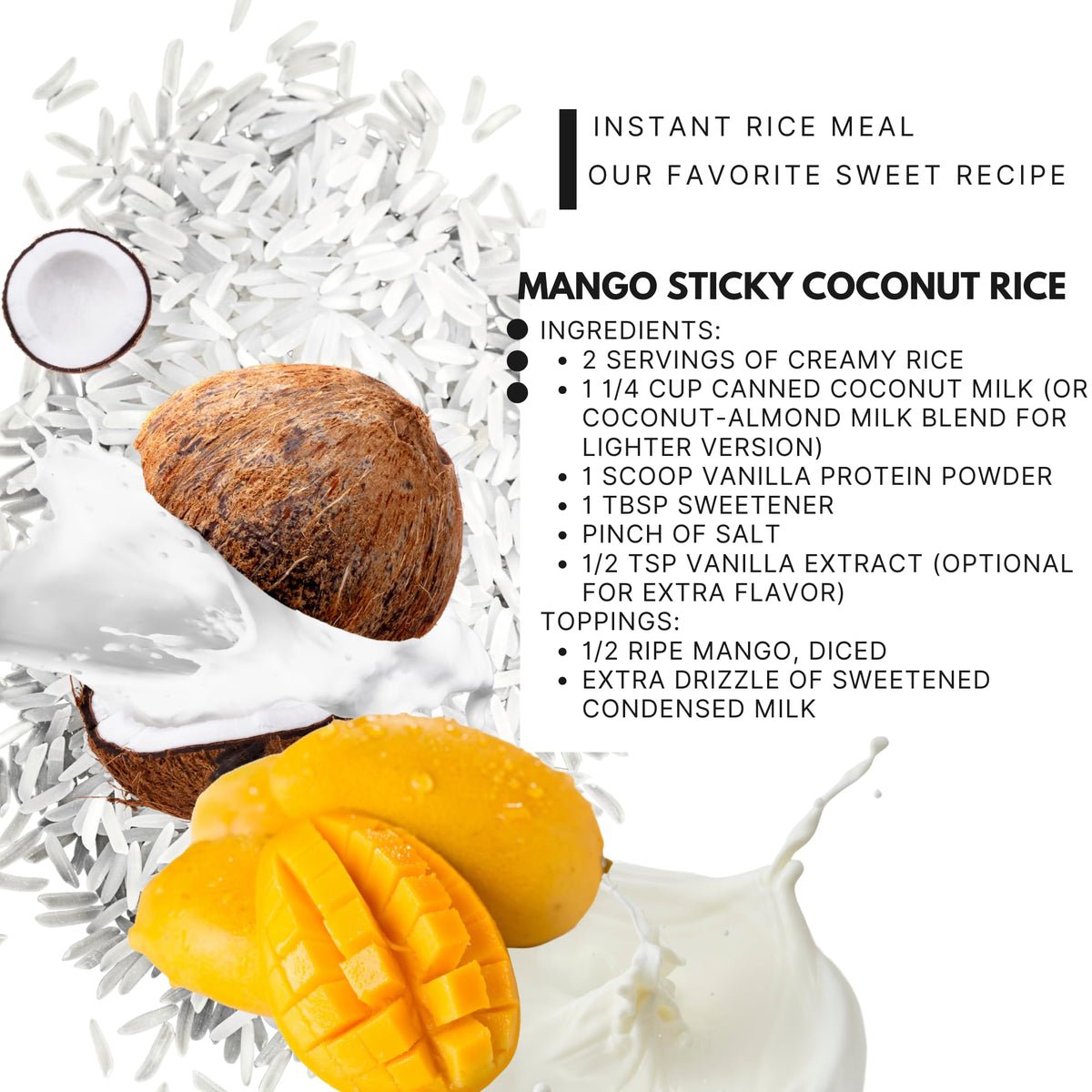 Ketostat Rice Cream kitchen counter with measuring cup and spoon ready to use.