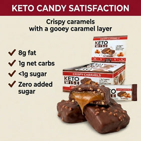 Keto Wise Fat Bombs crispy caramel reveals texture and satisfying bite.