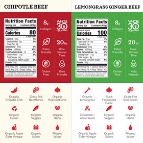 Kettle & Fire chipotle beef bone broth bottle, smoky heat for quick meals