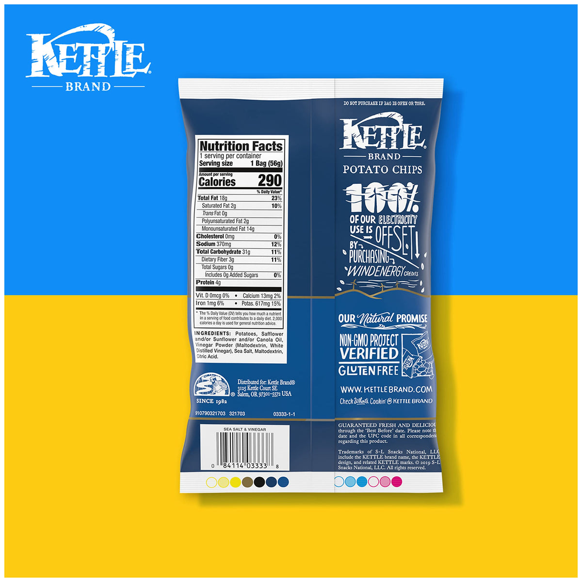 Kettle Brand Salt & Vinegar chips texture close-up reveals ridged surface and depth.