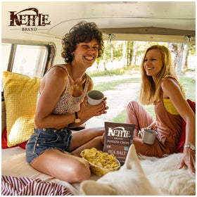 Kettle Brand Sea Salt chips close-up texture with natural appearance