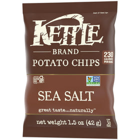 Kettle Brand Sea Salt chips gluten-free certification badge visible