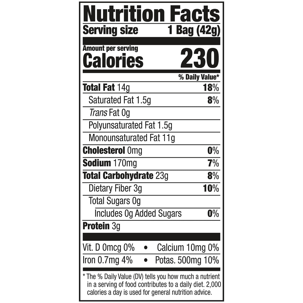 Kettle Brand Sea Salt chips 1.5 oz portion for travel or lunch
