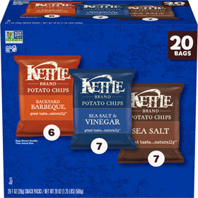 Kettle Brand variety 20-pack front view for shareable gatherings