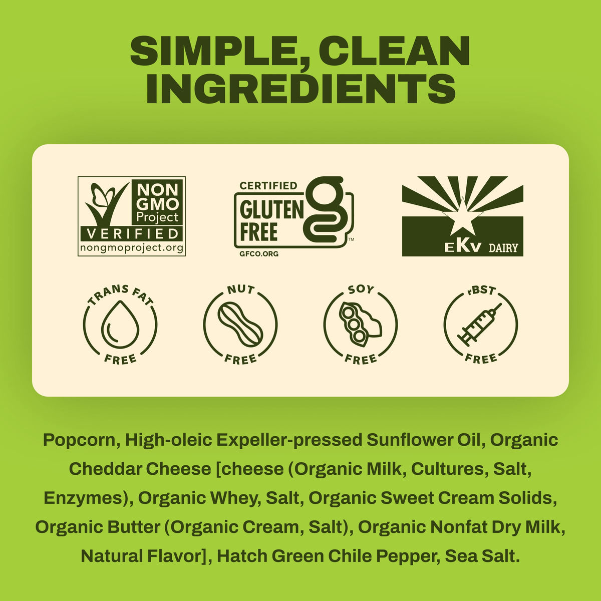 Kettle Heroes non-GMO popcorn packaging shown as a healthy snack option.