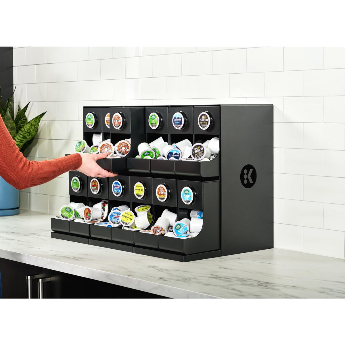Keurig 12ct Modular Merchandiser display area showcases beverage variety at a glance