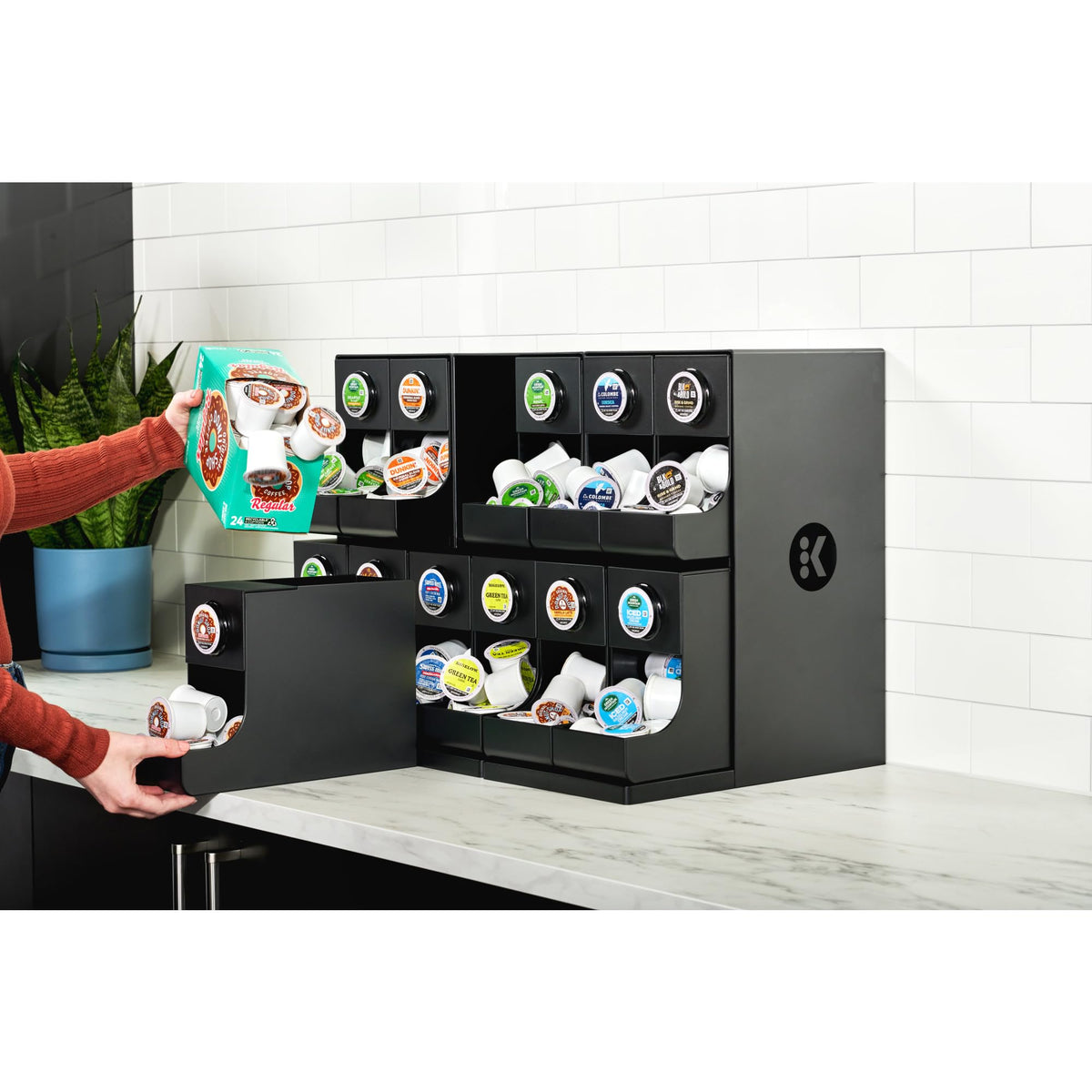 Keurig 12ct Modular Merchandiser pod sleeves 22-24ct neatly organized for bulk storage