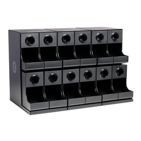 Keurig 12ct Modular Merchandiser side angle showing slim footprint and organized flavor options