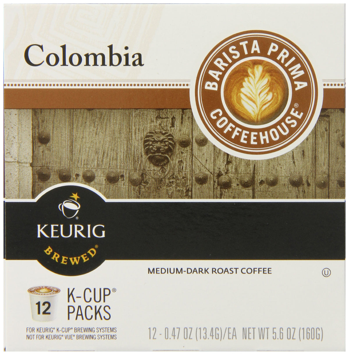 Keurig Barista Prima Colombia K-Cup finished cup with walnut hint