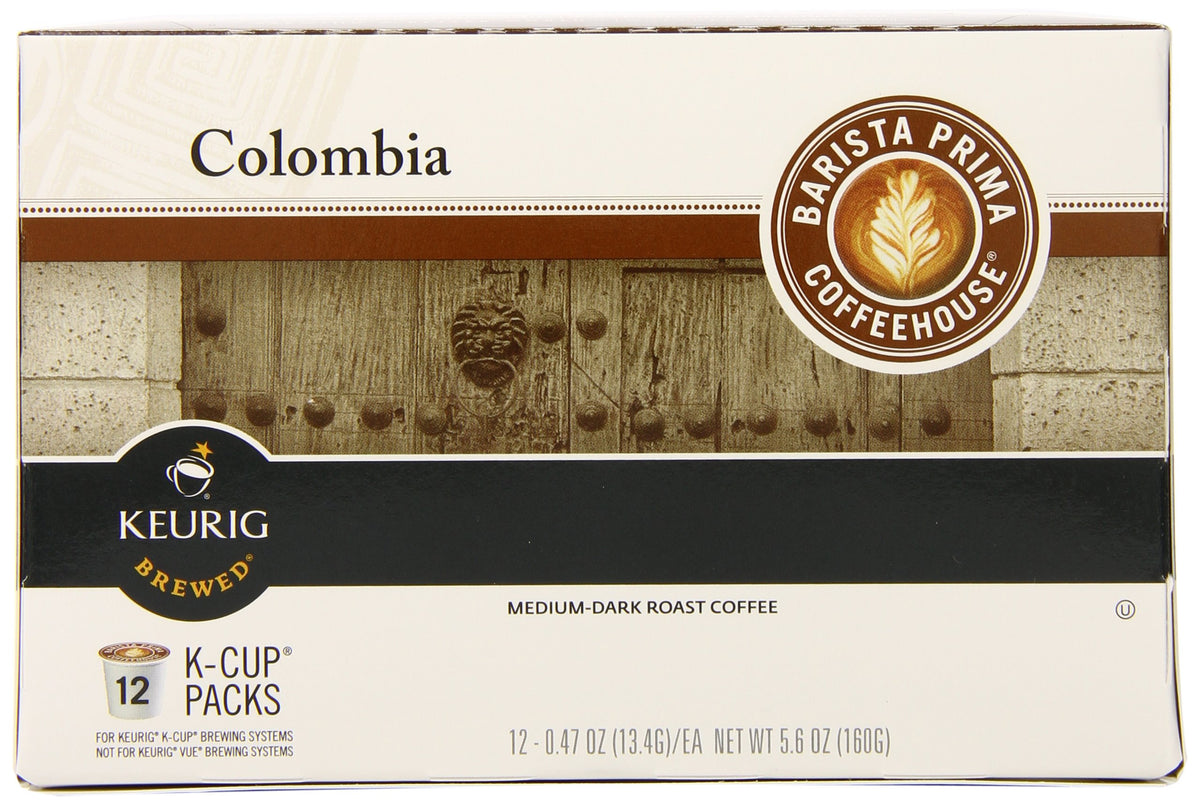 Keurig Barista Prima Colombia K-Cup steam rising from cup highlighting fruity notes