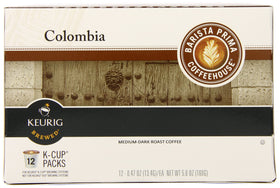 Keurig Barista Prima Colombia K-Cup steam rising from cup highlighting fruity notes