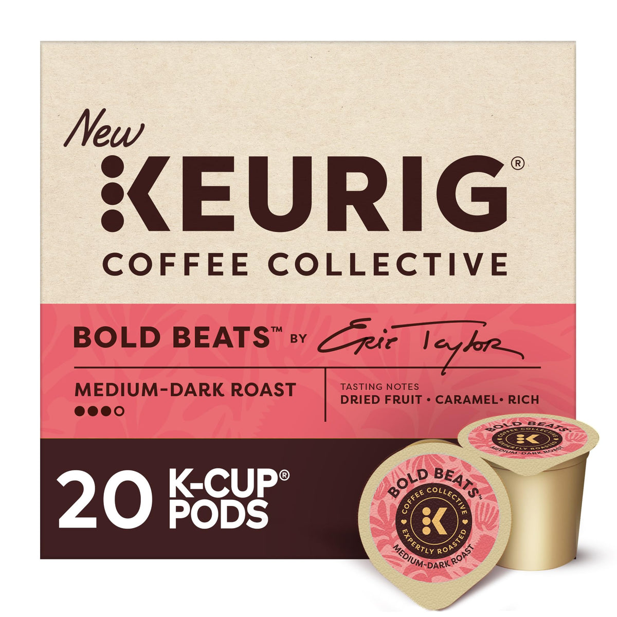 Keurig Coffee Collective Bold Beats pod, quick, flavorful mornings.
