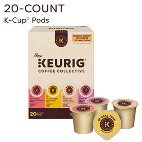 Keurig Coffee Collective Global Trek pod inviting chocolate and berry notes aroma.