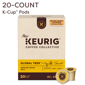 Keurig Coffee Collective Global Trek tasting cup showcases bright aroma and balanced flavor.