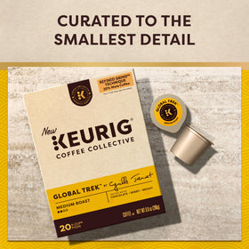 Keurig Coffee Collective medium roast cup releases fragrant steam for a smooth sip.
