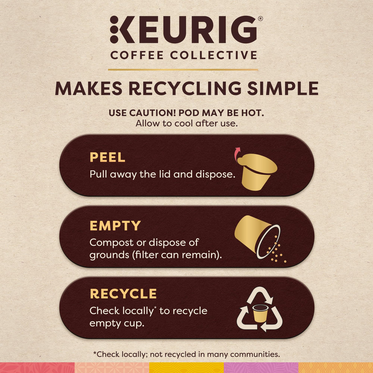 Keurig Coffee Collective premium beans ground for consistent taste.