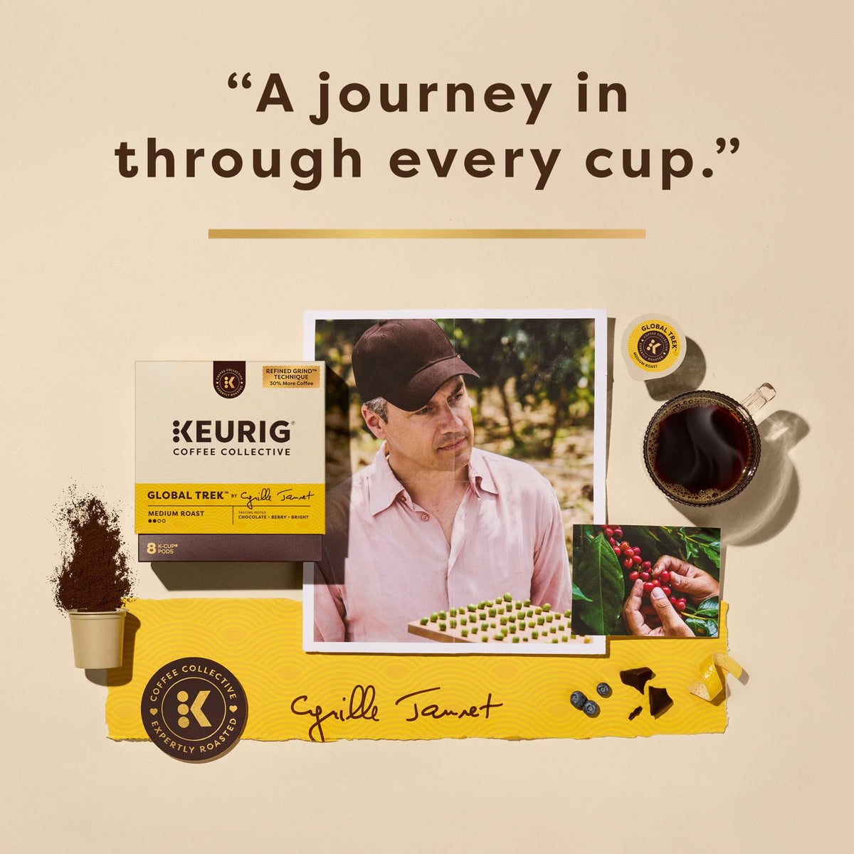 Keurig Coffee Collective refined grind pod interior for richer, more flavorful cups.