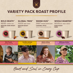 Keurig Coffee Collective Whole Hearted cup with smoky chocolate finish.