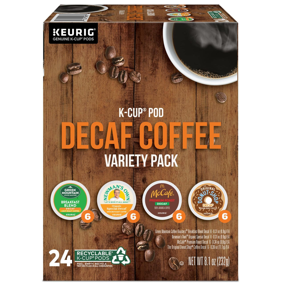 Keurig decaf breakfast blend pod for a balanced morning cup