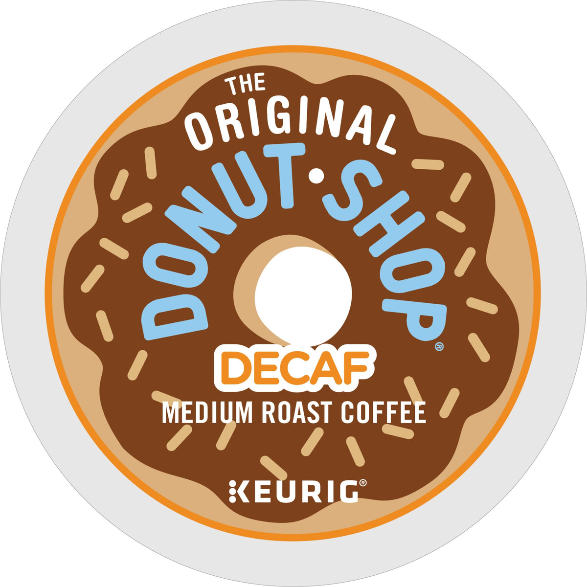 Keurig Donut Shop Decaf coffee brew captured in a cup, smooth and balanced.