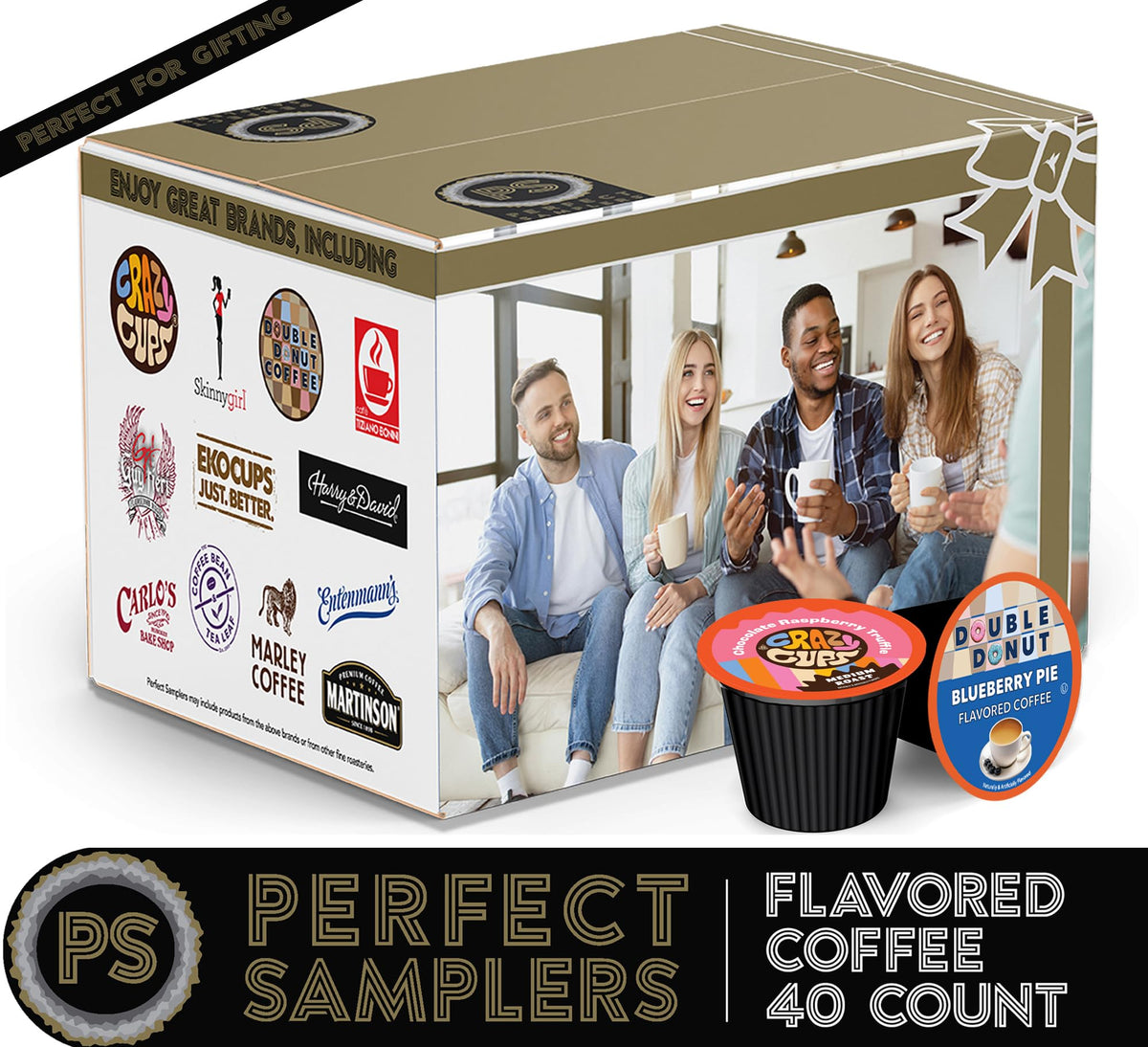 Keurig-compatible Crazy Cups flavor pods for quick, mess-free morning brews.