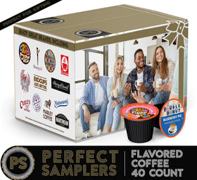 Keurig-compatible Crazy Cups flavor pods for quick, mess-free morning brews.