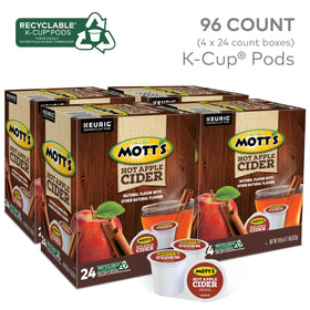 Keurig Mott's Apple Cider K-Cup pods pack shows convenient single-serve format.