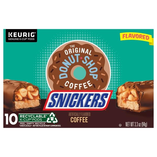 Keurig Mountain Coffee Snickers K-Cup pods – quick, flavorful brews for busy mornings.